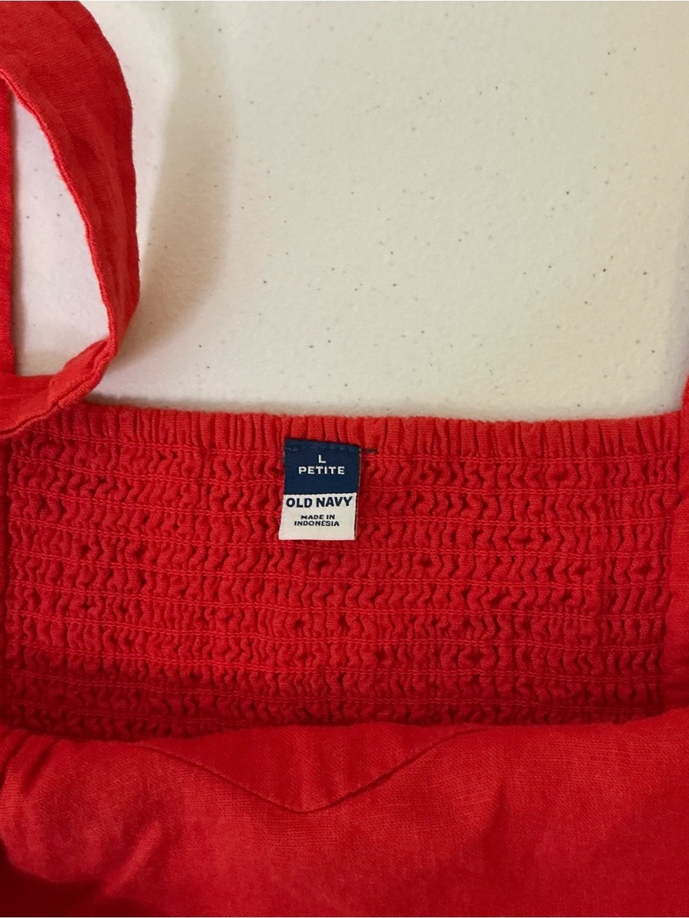 Old Navy Coral-Orange Sleeveless Tie-Front Midi Dress - Picture 5 of 6